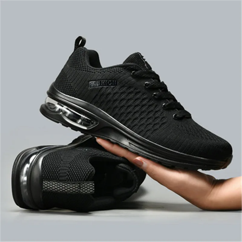 

Large Air Cushion Shock Absorption Woven Men's Shoes 2021 New Spring and Summer Sports Shoes Leisure Running Shoes Women's Shoes