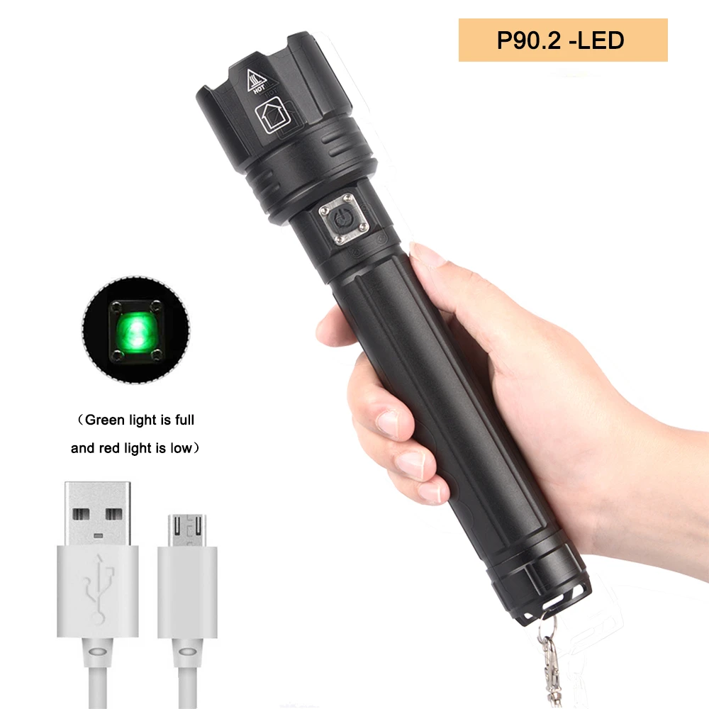 Xhp90 xhp90.2 xhp70.2 Мощный USB светодиодный фонарь, ручная лампа 26650 18650, перезаряжаемый тактический фонарь