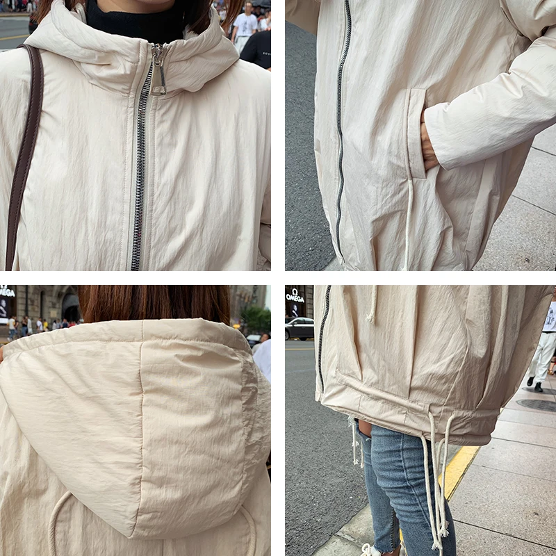 

2020 Winter Jackets For Women Solid Stand Collar Long Parka Woman Hooded With Zipper Lacing Thick Oversized Casual Coat Ladies