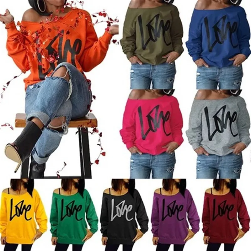 

Plus size 5 XL love Women hoodies sweatershirt 2021 O Neck Fashion Couple streetwear Casual Trend Tops