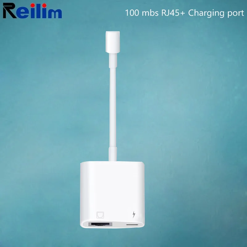 100 Мбит/с OTG Сетевой USB адаптер для Lightning к RJ45 Ethernet LAN проводной кабель камера iPhone/iPad