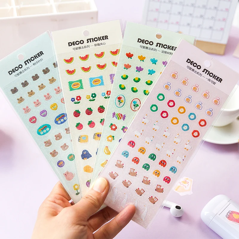 

Cute Animal bear Stationery Stickers Kawaii Strawberry Paper Adhesive Stickers For student DIY Scrapbooking Diary Photos Albums