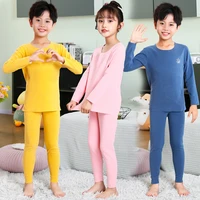 2pcs winter childrens clothing thermal underwear set plus velvet 2 12y baby boys thicken toddler girl clothes kids pajamas suit