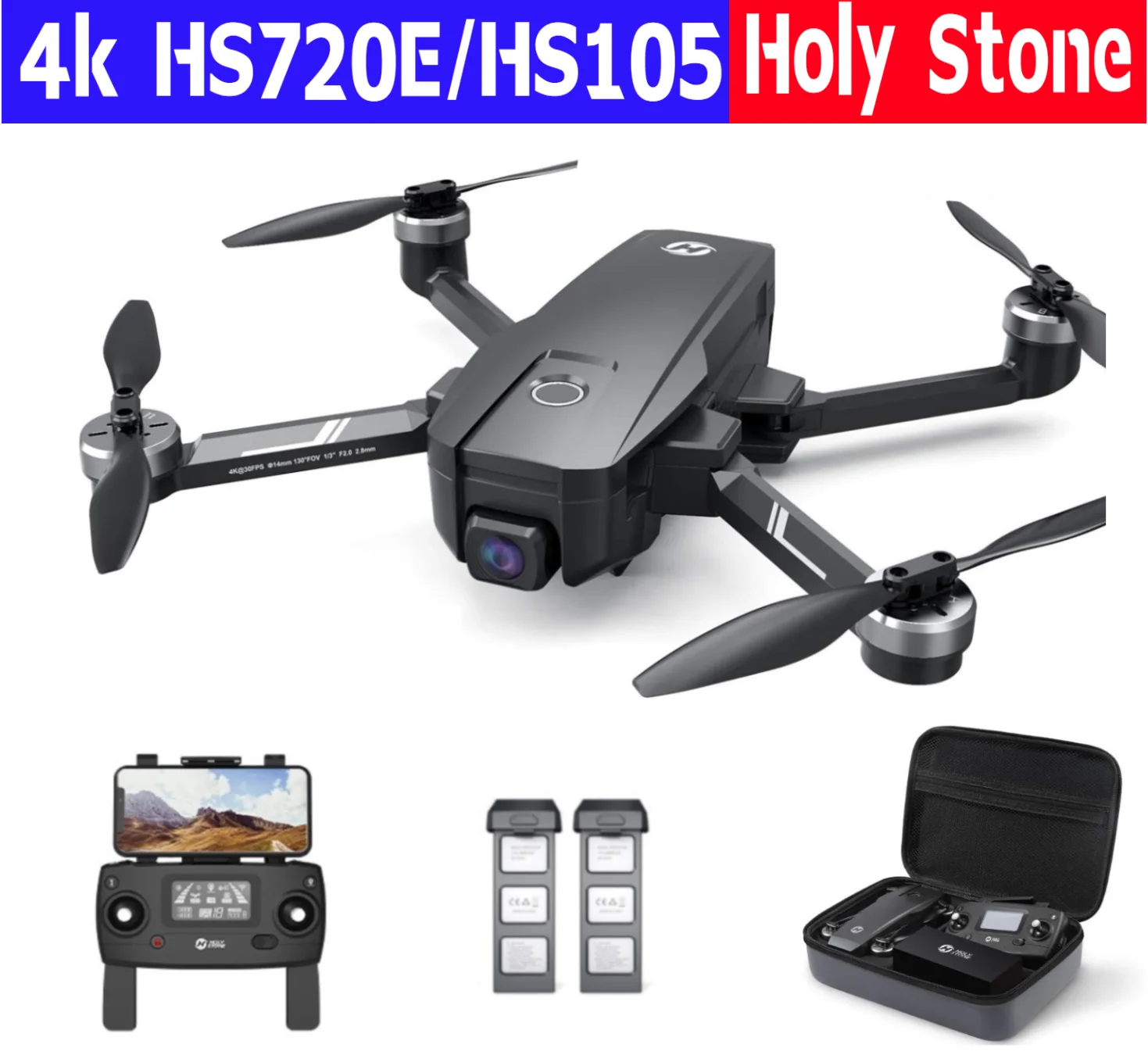 

Складной Квадрокоптер Holy Stone HS720E/HS105 GPS FPV с UHD 4K EIS