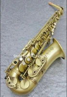 reference alto saxophone antique brushed satin finish 54 blue saxophone gold key with accessories
