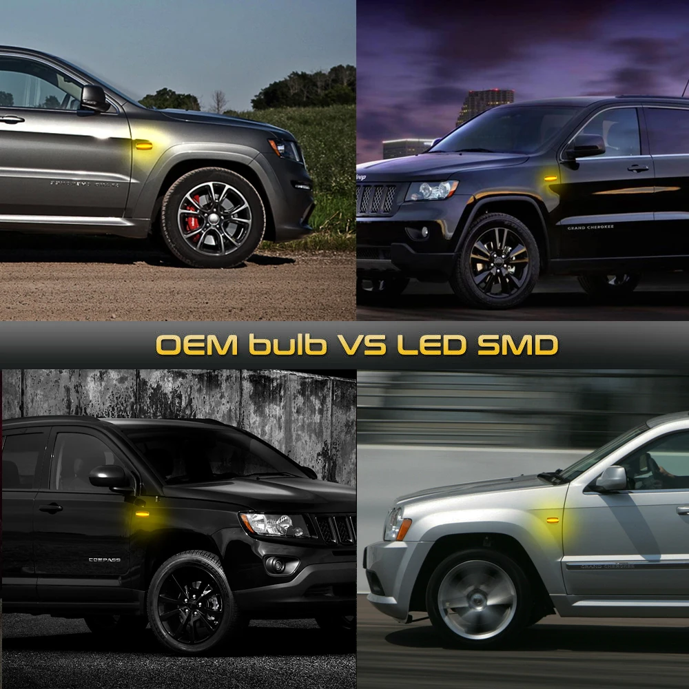 2 шт. Светодиодные поворотники для Jeep Compass MK49 Grand Cherokee Liberty KK Patriot Commander XK |