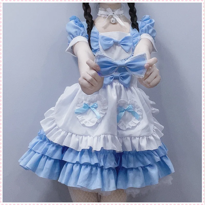 

Japanese Kawaii Lolita Dress Ladies Party Vintage Lolita Jsk Dress Women Harajuku Sweet Sleeveless Bowknot 2021 Dresses