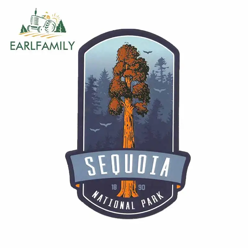 

EARLFAMILY, 13 см x 8,8 см, для национального парка SEQUOIA, Стикеры для бампера, строительный виниловый материал, водонепроницаемая печать