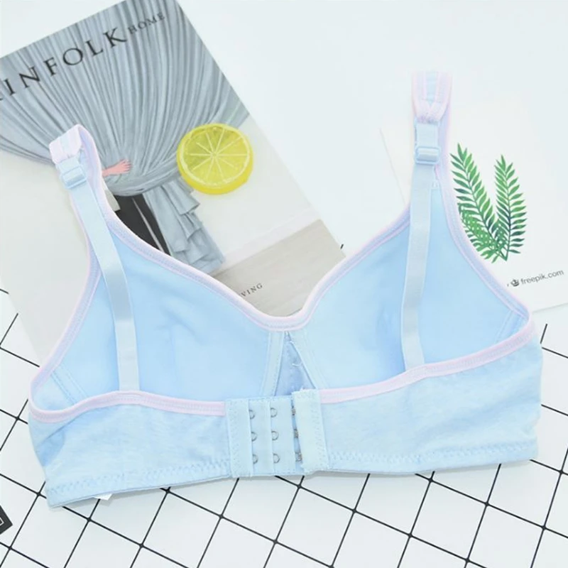 

Young Girls Adjustable Underwear Soft Padded Cotton Bra Yoga Sports Puberty Bra Q6PB