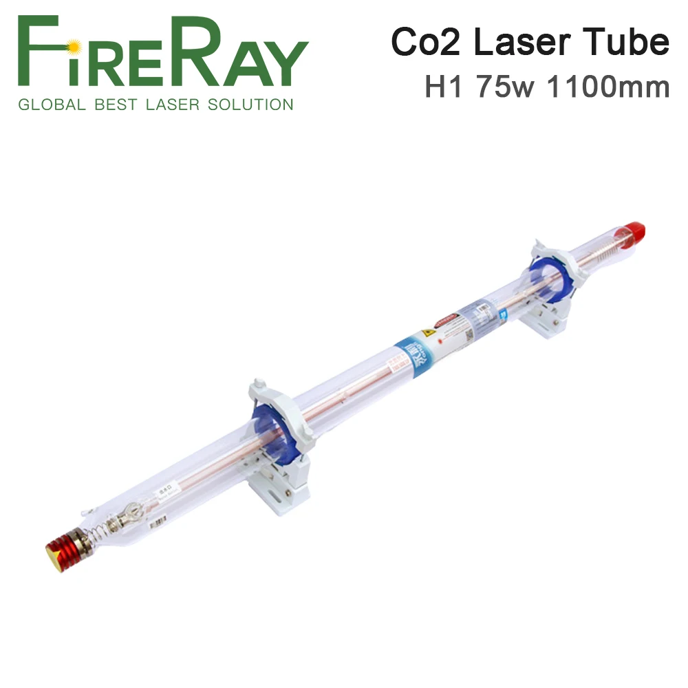 FireRay Yongli H Series H1 75-90 Вт CO2 лазерная трубка Длина 1100 диаметр 60 мм деревянная коробка