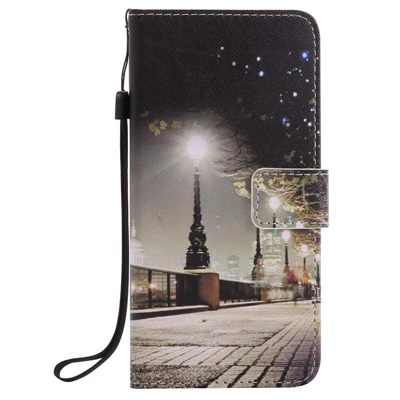 Cityscape Чехол для huawei mate 20 чехол из искусственной кожи флип-кошелек держатель для карт чехол для huawei mate 9 10 Pro Y9 Nova 3 P9 Lite Mini Coque - Цвет: Cityscape