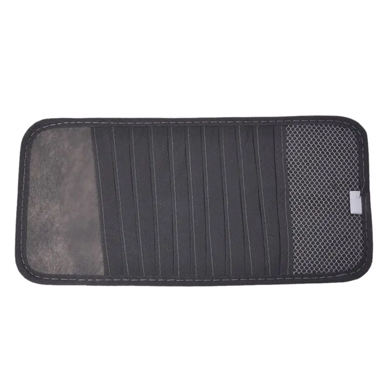 

Автомобильный козырек Органайзер компакт-дисков сумка держатель CD 12 штук серого цвета