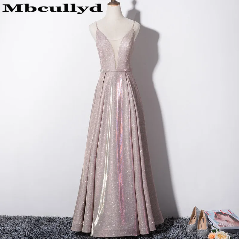 Платье для выпускного вечера Mbcullyd расшитое блестками длинное официальное
