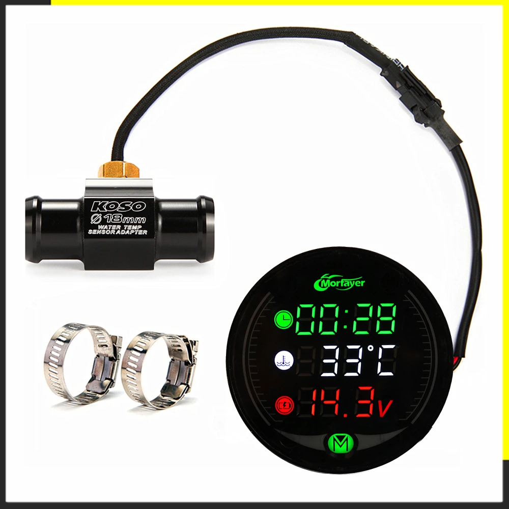 Motorcycle Water Temperature Hour counter meter For NMAX PCX XMAX 125 250 300 XJ6 CB650F AEROX Water Temp Adapter engine hours