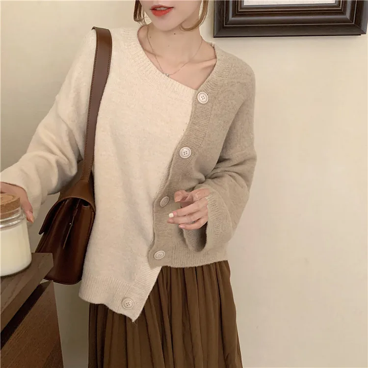 

Осень 2021 Женская одежда оверсайз женские Свитера Осень Винтаж Свободный зимний свитер вязаный женский кардиган на пуговицах макси