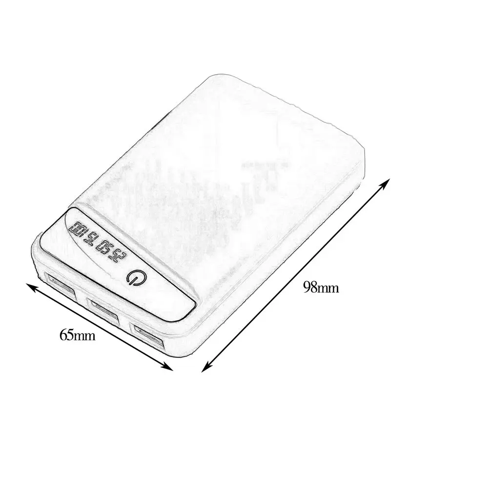 Внешний аккумулятор с 3 USB-портами 10000 мАч 3*18650 |