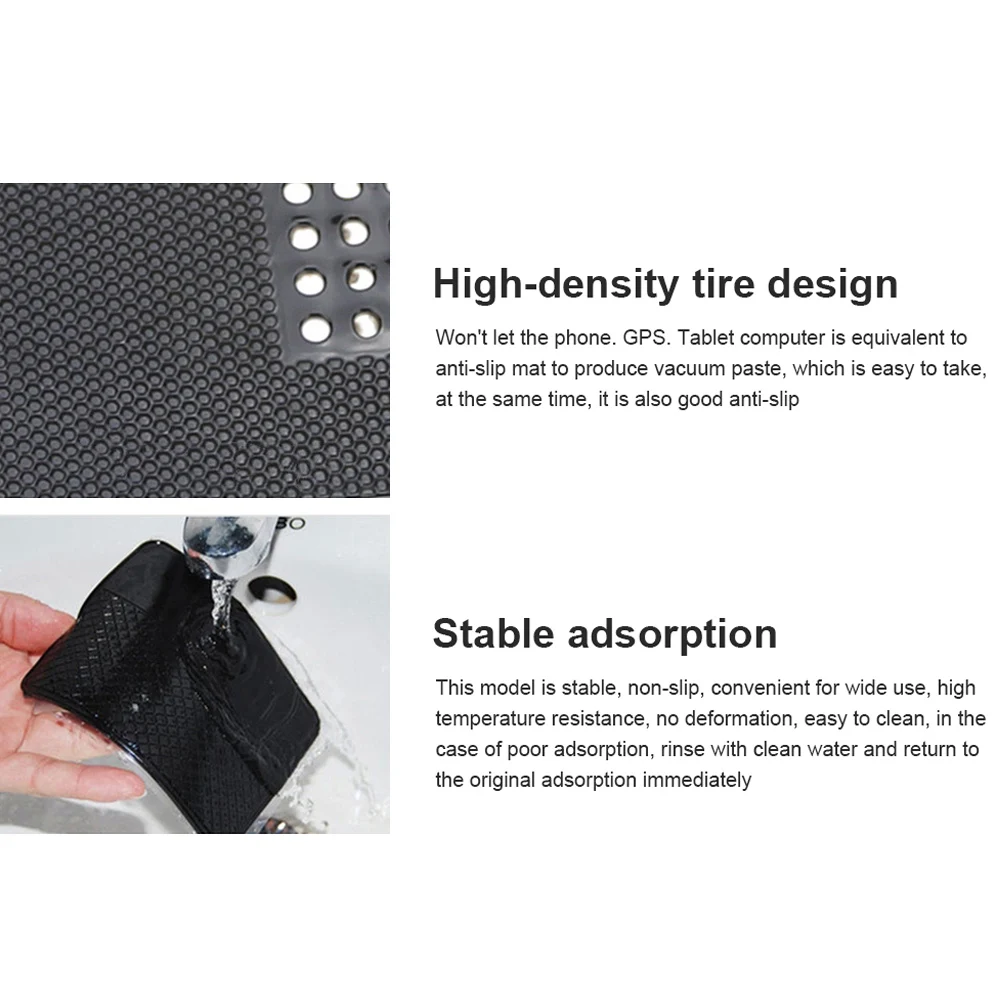 silicone black anti slip portable car mobile phone holder mat gps mount bracket 360 degree rotatable dashboard anti slip pad free global shipping