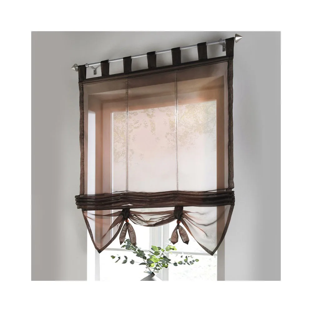 Modern Roman Window Tulle Curtains Solid Color Voile Curtain for Living Room Home Decoration | Дом и сад