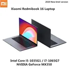 Xiaomi RedmiBook 16 ноутбук 16,1 дюймов процессор Intel Core i7-1065G7 NVIDIA MX350 16 Гб DDR4 512 ГБ SSD ноутбук HD большой экран для ноутбука