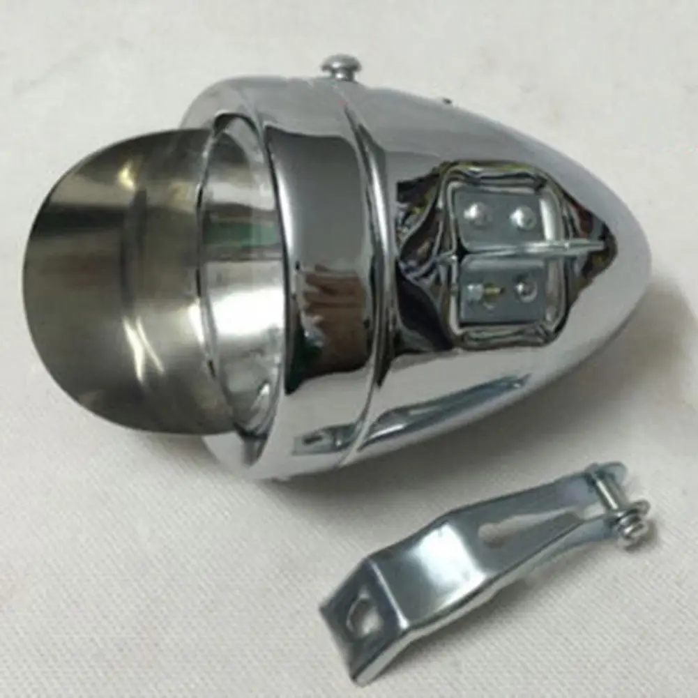 Винтаж серебристого металла хром велосипед светодиодный головной светильник