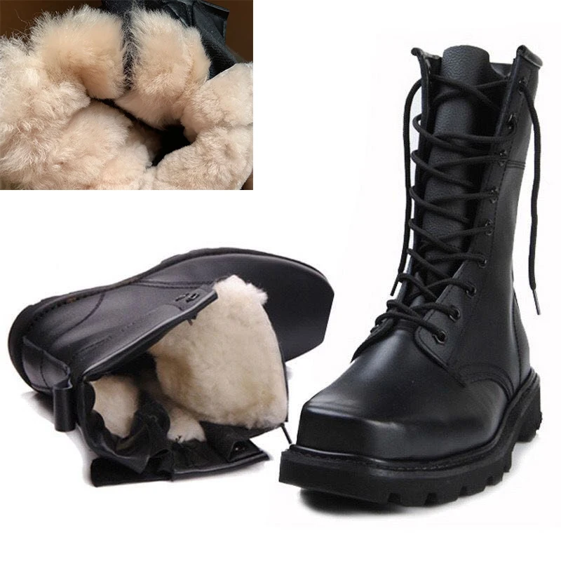 Men Winter Boots Military Special Troops Tactical Combat Army Safety Shoes Plus Velvet Warm | Обувь