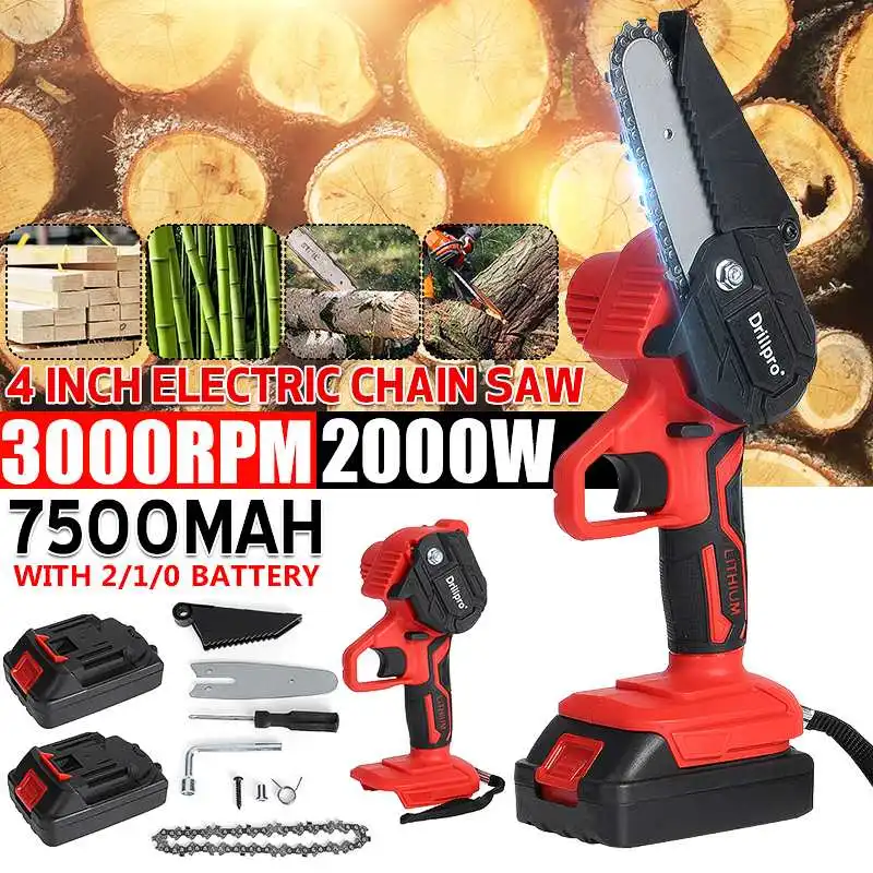 

Беспроводная электрическая пила Drillpro, 4 дюйма, 15000 мАч