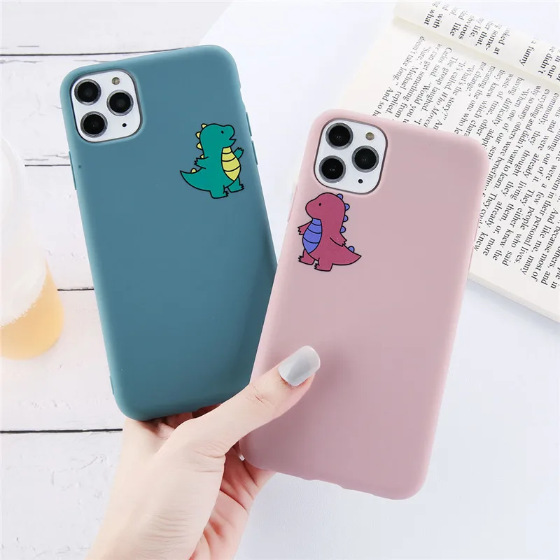 Чехол для телефона Ottwn с мультипликационным динозавром iPhone 12 11 Pro Max 6 6s 7 8 Plus мягкий