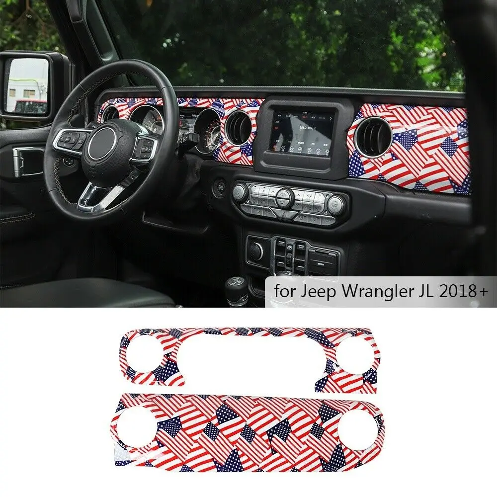 Накладка на центральную консоль декоративная панель для Jeep Wrangler JL 2018 + |