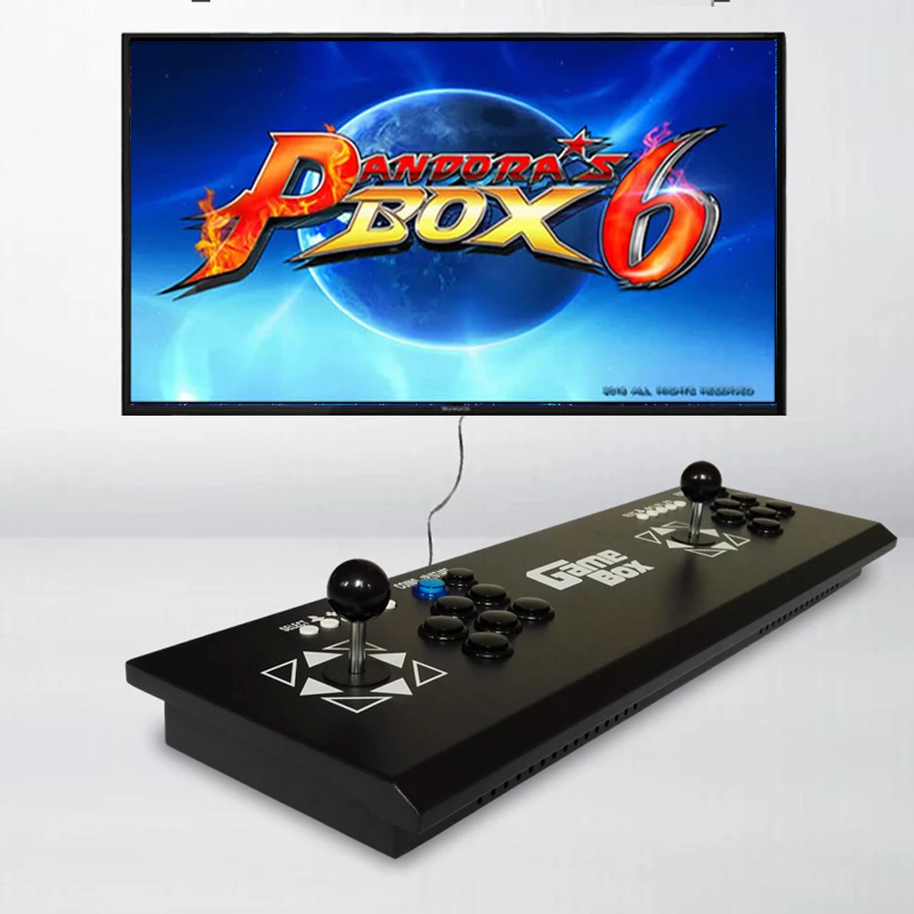 

Pandora's Box 6 6 button arcade console 1300 in 1 can add 3000 games 2 players HDMI VGA usb joystick for pc video game ps3 TV