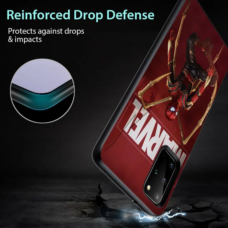 

Marvel superhero lovely Spider-Man for Samsung S6 S7 S8 S9 S10 S10E S21 Edge Plus Ultra 5G TPU Black Phone Case