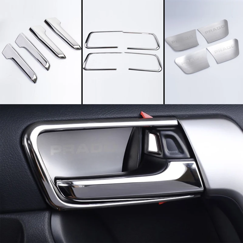 Серебряная внутренняя ручка двери автомобиля Чаша отделка крышка наклейка
