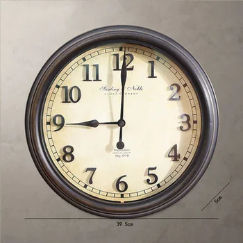 Vintage Wood Farmhouse Wall Clock Modern Design Metal Roman Numerals Simple Minimalist Loft Silent Watch Reloj Pared Home Decor