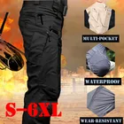 Брюки-карго мужские тактические, эластичные уличные повседневные штаны со множеством карманов, армейские боевые брюки в стиле милитари, размера плюс 6XL