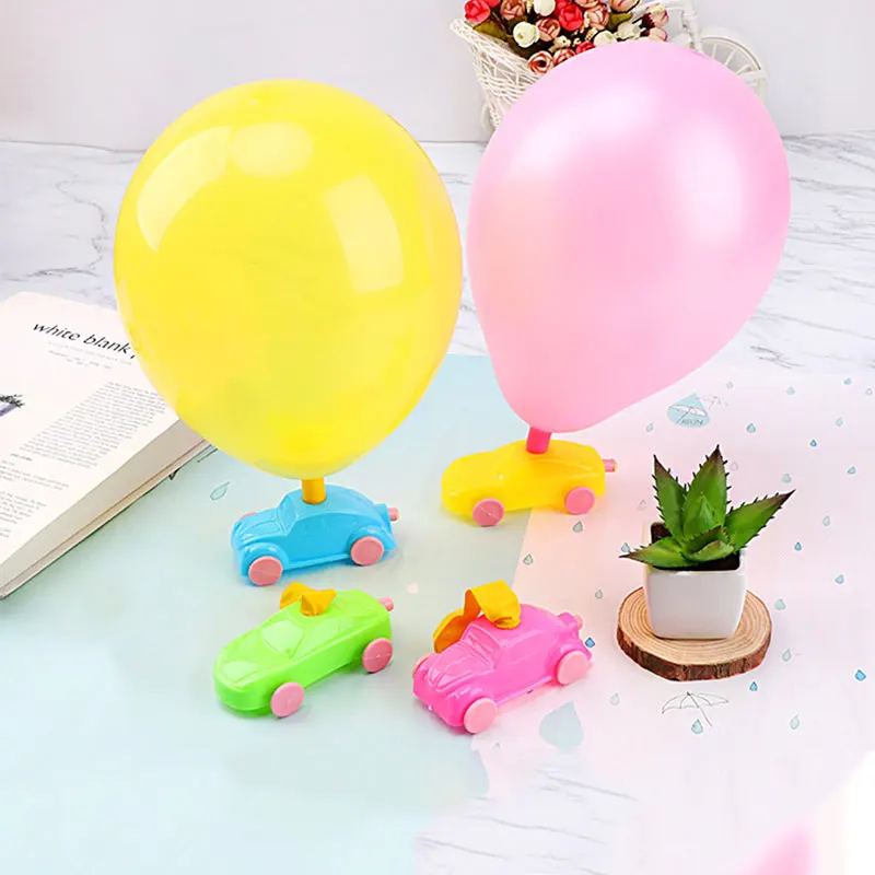 

1Pc Random Color DIY Balloon Powered Car Toy Baby Toys Recoil Force Science Technology Experiment Students Toys Children Gift