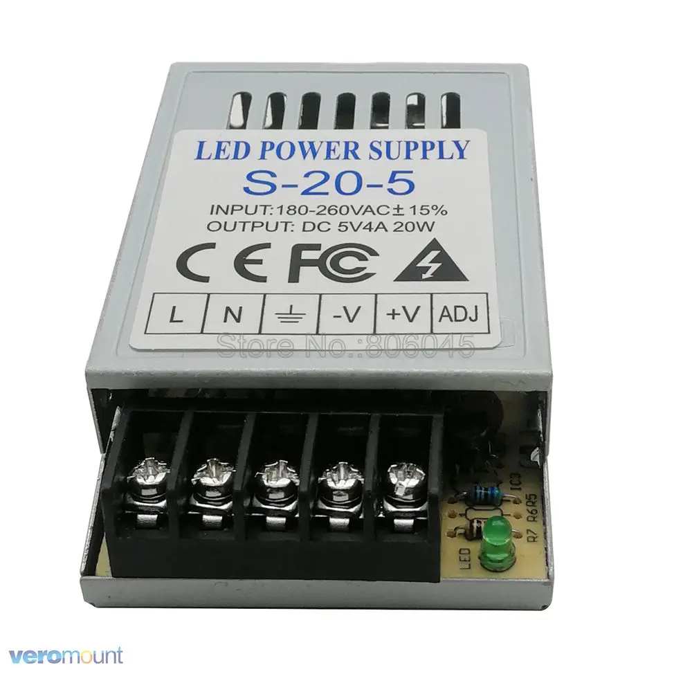 Ультра тонкий переключатель Питание DC 5V трансформаторы AC220V для DC5V 4A 20A 30A 40A 60A светодиодный драйвер преобразователя для Светодиодный полоски