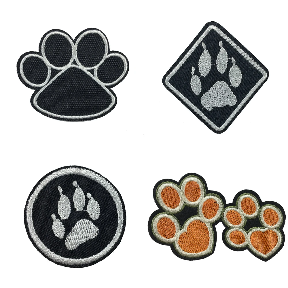 Разноцветные нашивки с принтом собачьей лапы товары ручной работы для