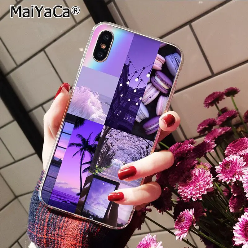 Фиолетовый любовь эстетическое искусство девчачий чехол для телефона iphone 11 12 Pro