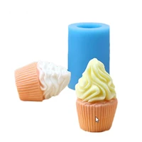 3d ice cream shape soap mold making craft rose silicone soap making mould candle resin handmade mold