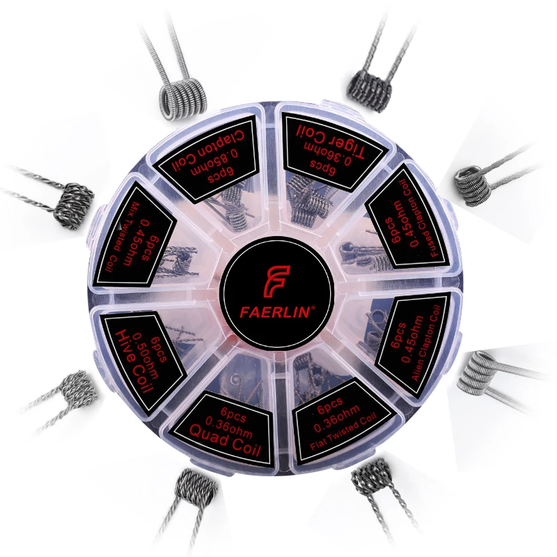 Оригинальная готовая Катушка 8 в 1 Clapton Alien Hive Quad Flat twisted Fused нагревательный провод