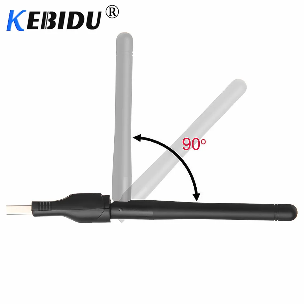 Беспроводная сетевая карта Kebidu USB 2 0 150 Мбит/с Wi Fi 4 ГГц адаптер с антенной LAN ключ