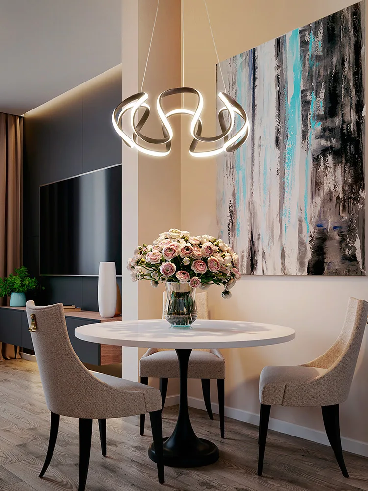 Comprare Nordic Led Ferro Cucina Sala Da Pranzo Bar Luminaria Pendente Illuminazione Domestica Appendere Anello Lampada Soggiorno