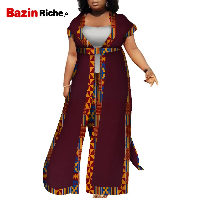 Костюм женский из 2 предметов в африканском стиле Модный комплект 2021 жилет +