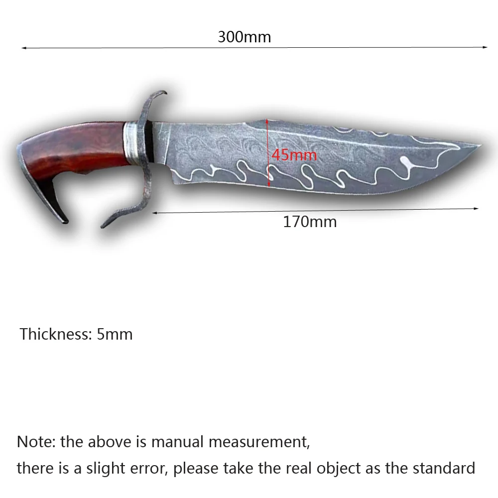 

2.0 hi:/ T8oxxv54rez, imported Russian Damascus steel knife manual straight blade outdoor pattern steel knife, survival collect