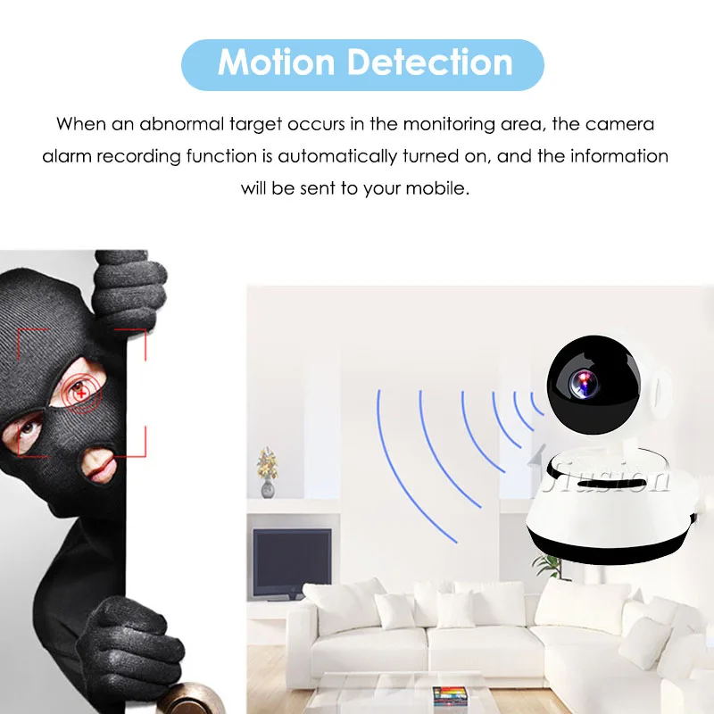 Мини-камера видеонаблюдения 720P Wi-Fi IP ночное видение дистанционный доступ