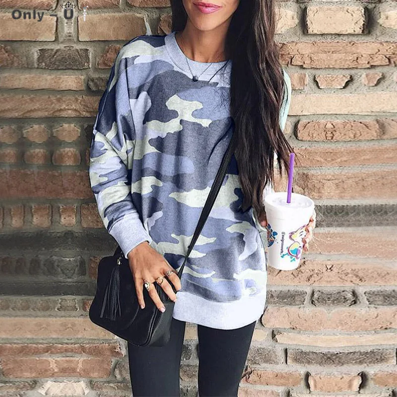 

2020 Autumn Winter Women's Printing Color O-Neck Long Sleeve Hooded Plus Size 5XL