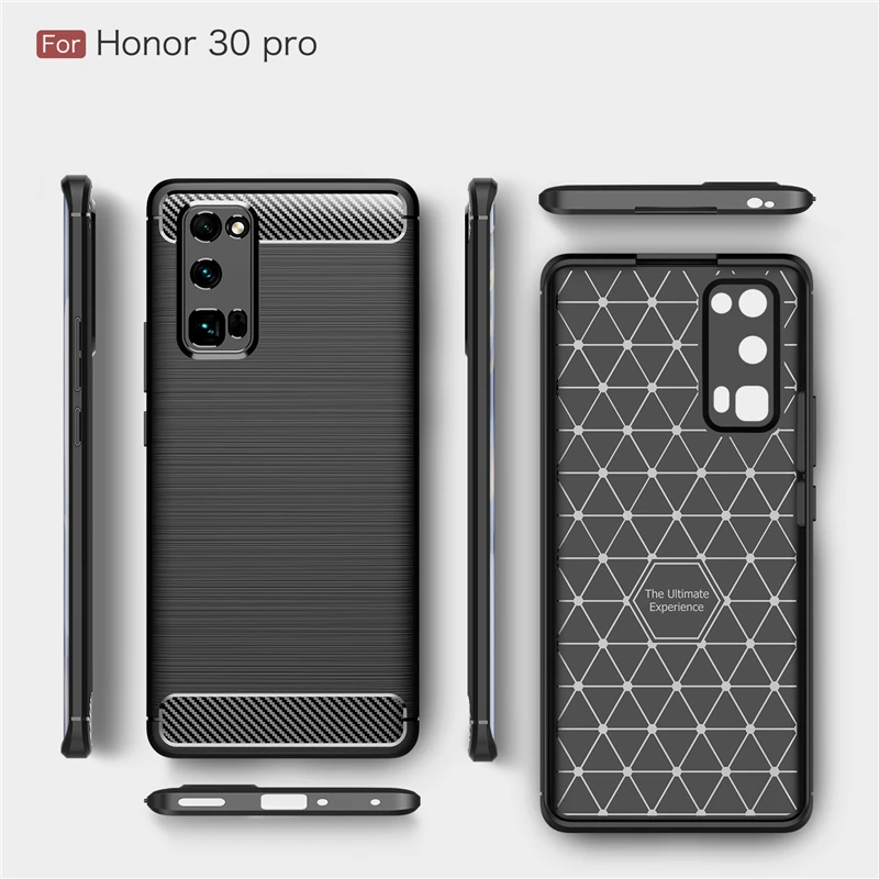 Чехол для телефона Huawei Honor 30 Pro чехол из углеродного волокна силиконовый