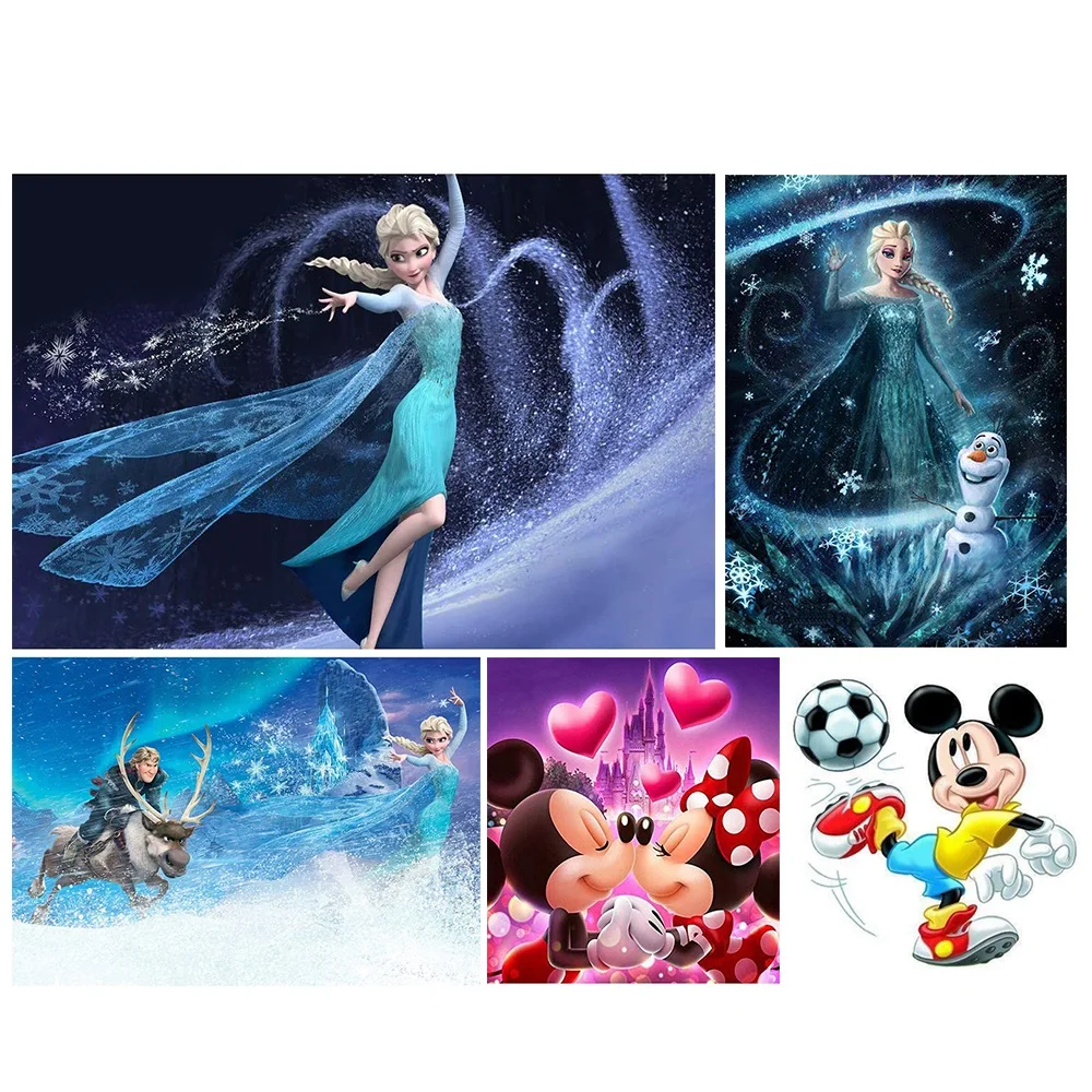 

Алмазная 5D картина «сделай сам» Disney, наборы для вышивки крестиком с цветами, мозаика, полноразмерная вышивка, украшение для дома