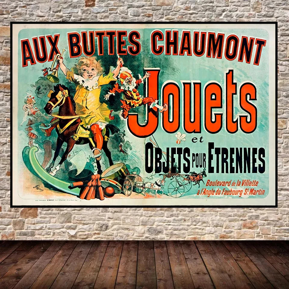 Винтажный арт Декор для стен JOUETS Aux Buttes Chaumont TV Show'AS SEEN ON friends ' Шелковый постер с