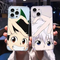hisoka hunter x hunter killua zoldyck anime phone case for iphone 13 12 11 8 7 plus mini x xs xr pro max transparent soft