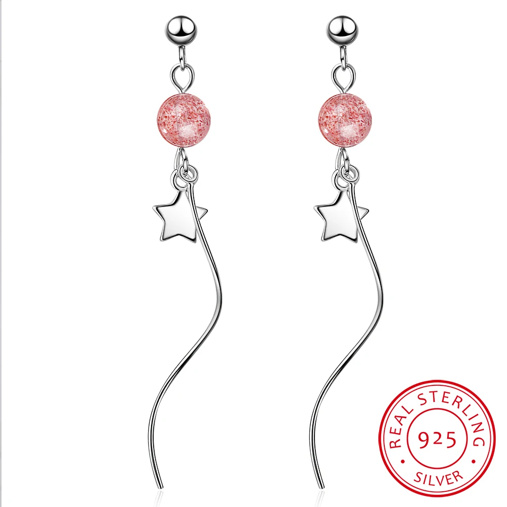 Женские длинные серьги кисточки с кристаллами серебро 925 пробы|Серьги-подвески| |